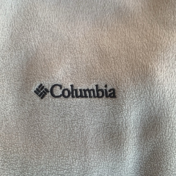 Columbia Women’s Fleece Flanker Full Zip Jacket Light Gray with Paw Print Size L - Picture 3 of 9